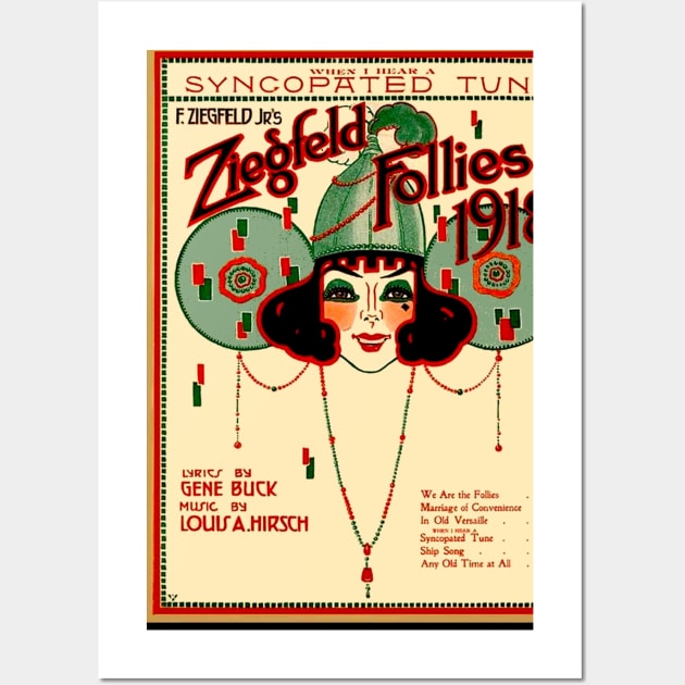 Ziegfeld Follies Vintage 1918 Entertainment Advertising Print Wall Art by posterbobs